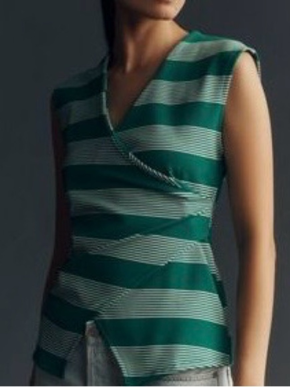 Maeve Sleeveless V-Neck Wrap Top